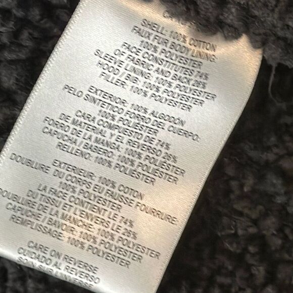 Levi's Size L Men's Military Trucker Sherpa Lined Removable Hood Black Jacket - Picture 10 of 12